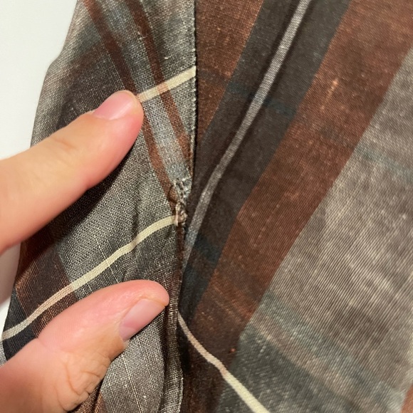 Banana Republic Strapless Mini Dress Multicolor Plaid - Picture 4 of 4